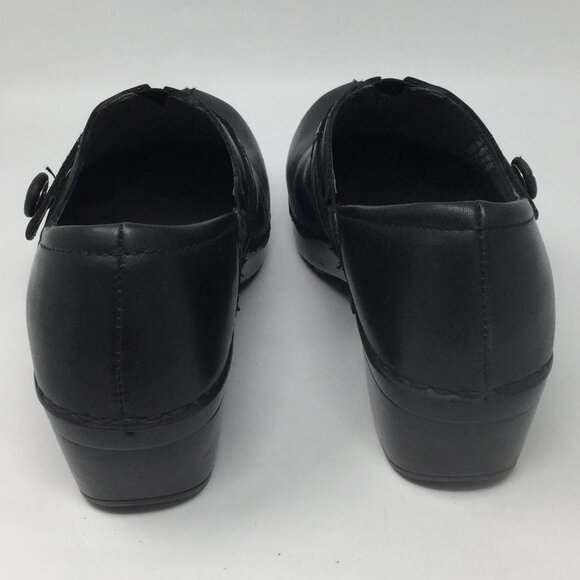 Dankso Clog Slip On Black Leather 38 - Picture 4 of 13